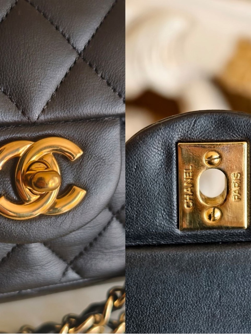 CHANEL Black Quilted Shoulder Bag with Gold Hardware - Picture 6 of 16